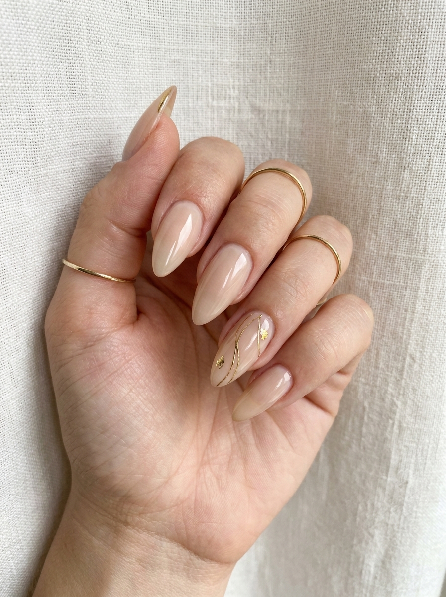 Gold Detail Stiletto Nails als Stiletto Nägel Inspiration 2026